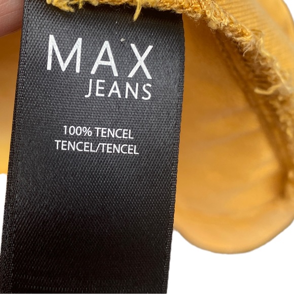 Max Jeans Draped Jacket in Mustard Yellow, Fall Trench Coat, Open Tie Front Coat - Picture 13 of 13